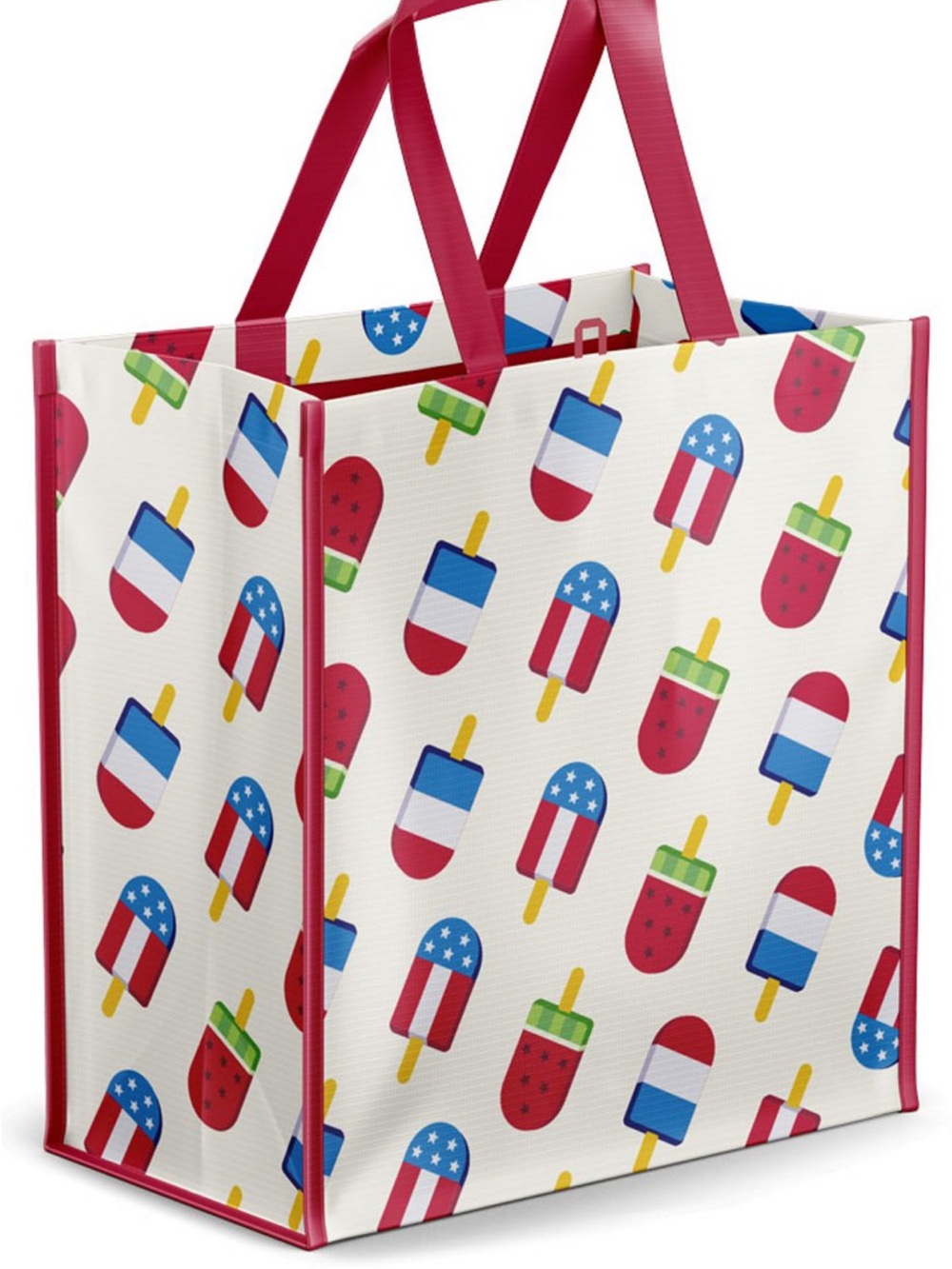 Freedom pops patriotic reusable shopping bag
